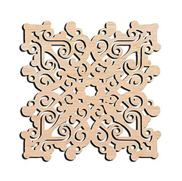 Haoser Birch Ply-3mm Wooden Panel for Room Divider/Partition, Wall Decor Pack of 1 Geometric Laser Cut Carved Panel  (Panle-12) - Haoser