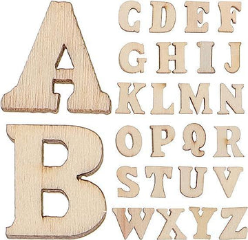 Haoser MDF Wooden Alphabets 4 Set (4 Pcs Each) - Art and Craft Purpose - Wooden Capital Letters - Haoser