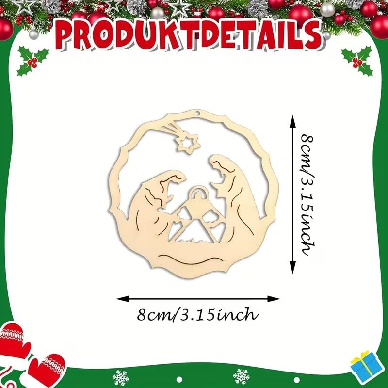 12 Pcs Pine MDF Wood Craft Blanks | 3.15 x 31.15 Inch | DIY Painting, Holiday Ornaments