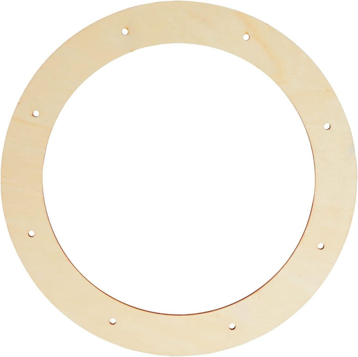 Haoser 4 Pack Wooden Wreath Ring with Pre-Cut Holes for Crafts, Home Decor, Wall Door Hanging Wreaths, Floral Hoop Garland, ooden Craft Floral Hoop Rings,0.2 Inches Thick - Haoser