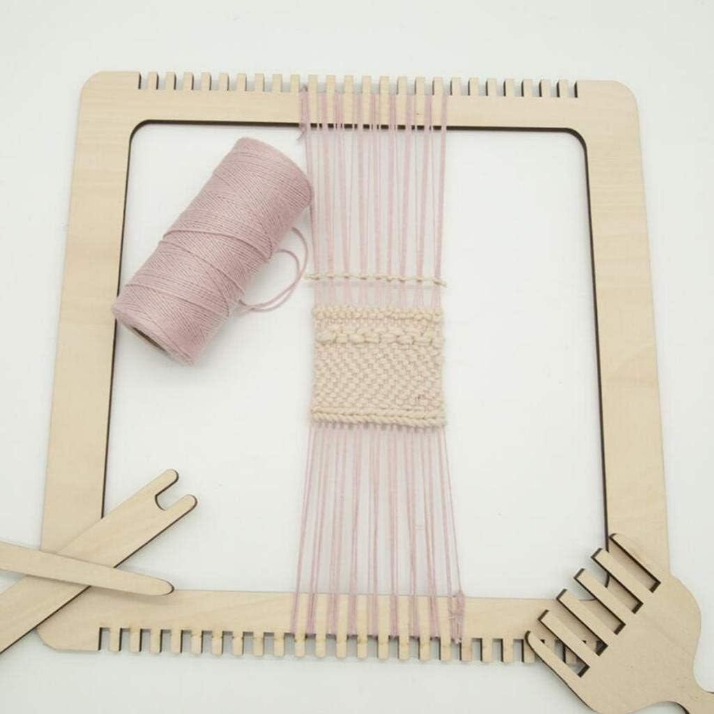 Wooden Multi-Craft Weaving Loom for Kids and Adults | 28x28 cm Pine MDF Handloom Kit | DIY Yarn Weaving Frame for Beginners | Hand Craft Wooden Loom Tool