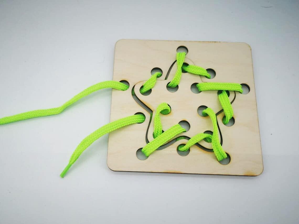 Haoser Sewing Toys,Lacing Activity for Kids, Educational and Learning Montessori Activity Baby and Kids, Fine Motor Skill Toys - Haoser