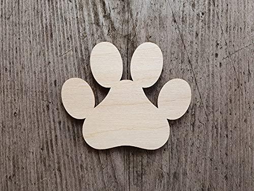 Haoser 3mm Wooden Dog Feet Cutouts for Scrapbooking Arts Crafts DIY Decoration Display Décor - Haoser