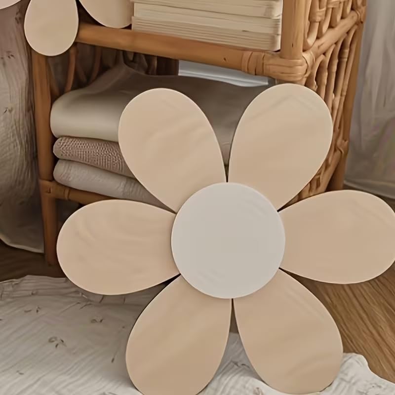 3 Pcs Wooden Daisy Wall Decor Set (9.84 x 7.87 x 5.9 Inch) | 2D Flat Boho Flower Wall Art | Minimalist Wooden Flower
