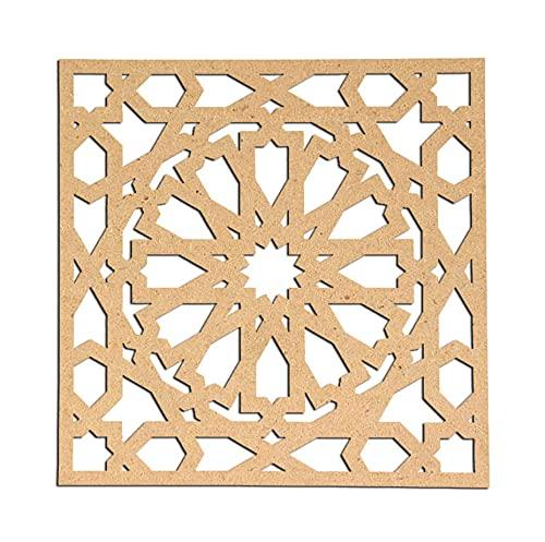Haoser Birch Ply-3mm Wooden Panel for Room Divider/Partition, Wall Decor Pack of 1 Geometric Laser Cut Carved Panel  (Panle-7) - Haoser