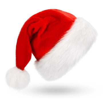Haoser Christmas Hats Santa Hat Adult: Xmas Hat Holiday for Adults, Unisex Velvet Comfort Christmas Party Hat Thicken Classic Fur for Christmas Gifts New Year Festive Holiday Gifts for Men Wowen