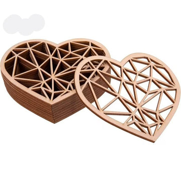 20 Pcs Wooden Heart-Shaped Coasters for Coffee & Tea | Unfinished MDF Wood Cutouts for DIY Crafts