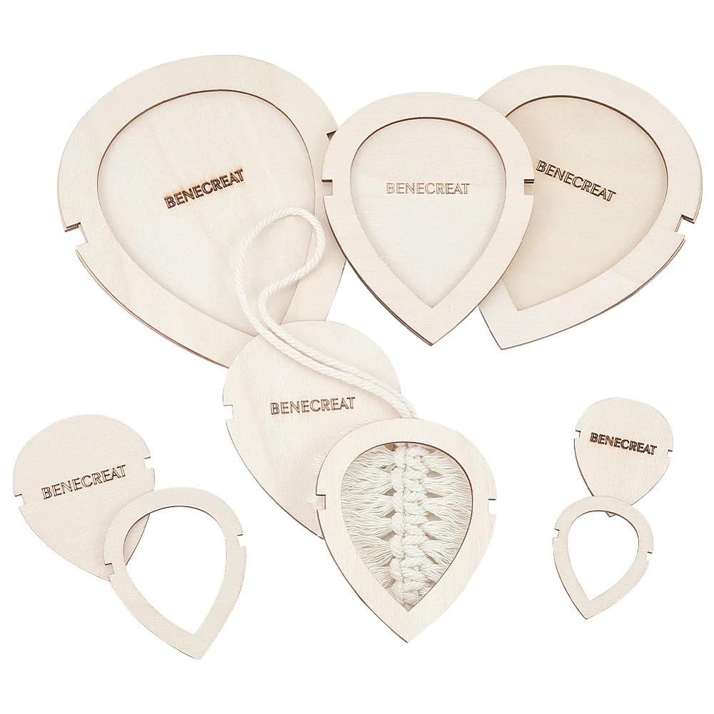 Pack of 12 Wooden MDF Leaf Macrame Cutting Molds | 15x12 cm Macrame Leaf Template | Feather Shaped Cutting Tool for Macrame Crafts | DIY Wall Hanging & Craft Accessories