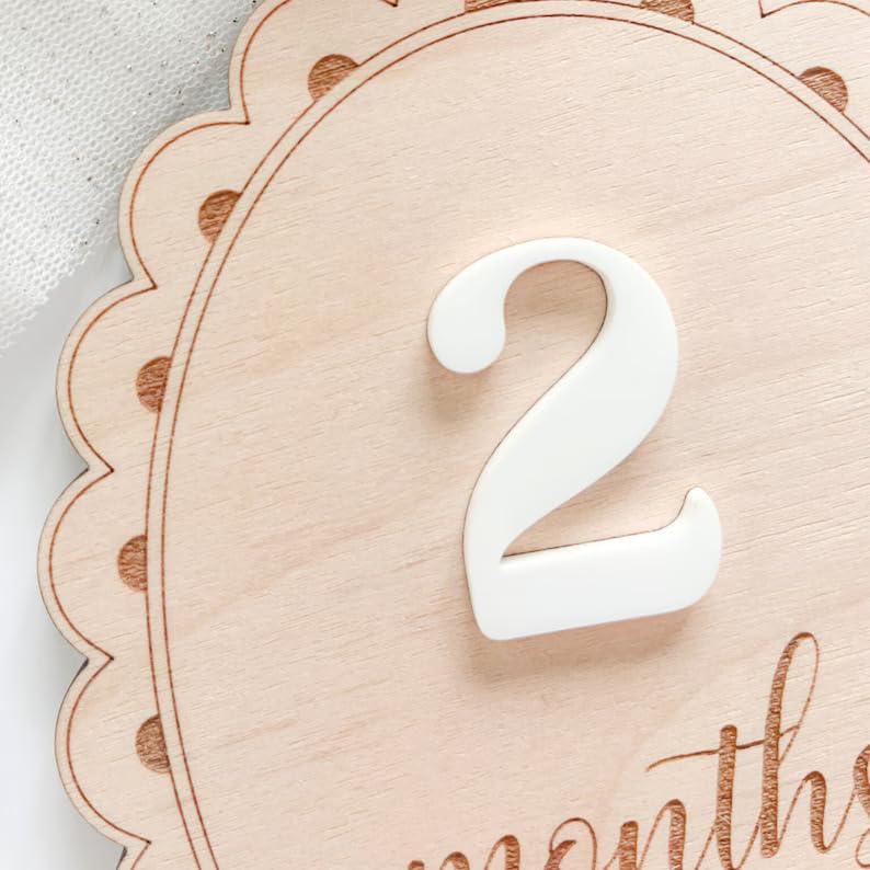 Haoser Baby Photo Props Cards for Baby Growth Recording (Ribbon)