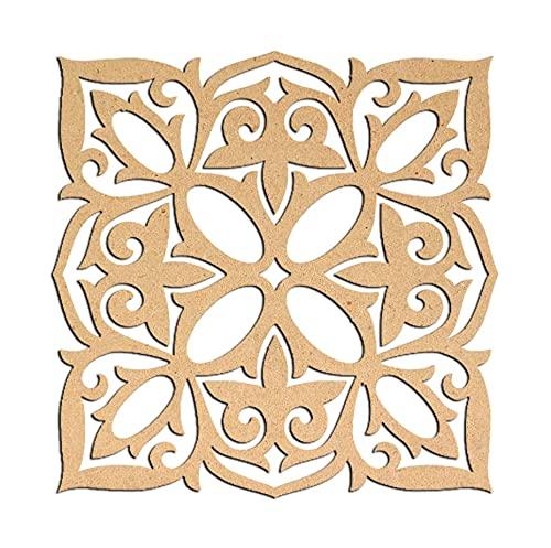 Haoser Birch Ply-3mm Wooden Panel for Room Divider/Partition, Wall Decor Pack of 1 Geometric Laser Cut Carved Panel  (Panle-10) - Haoser