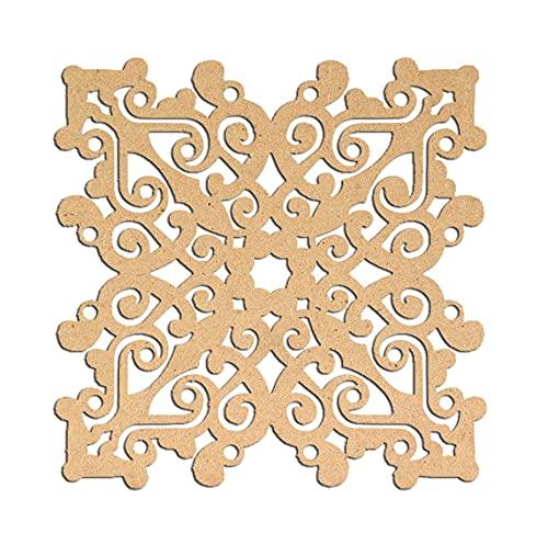 Haoser Birch Ply-3mm Wooden Panel for Room Divider/Partition, Wall Decor Pack of 1 Geometric Laser Cut Carved Panel  (Panle-12) - Haoser