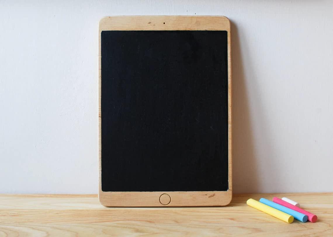 Haoser Wooden Tablet with Chalk Board // Creative Toy for Kids // Drawing Pad //Black Board Slate for Kids .(Chalk are not Included) - Haoser