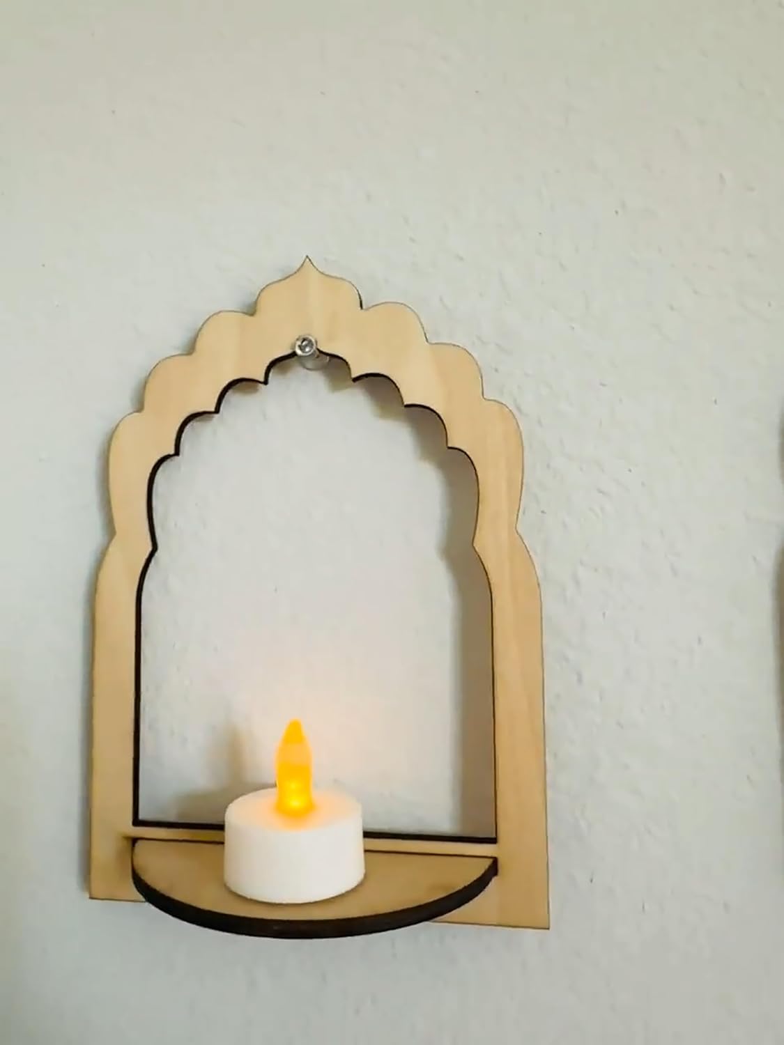 Set of 2 Wooden Jharokha Frames – 7x5 Inch MDF Cutouts for Diwali Decoration