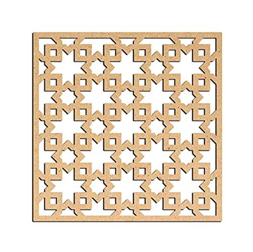 Haoser Birch Ply-3mm Wooden Panel for Room Divider/Partition, Wall Decor Pack of 1 Geometric Laser Cut Carved Panel  (Panle-2) - Haoser