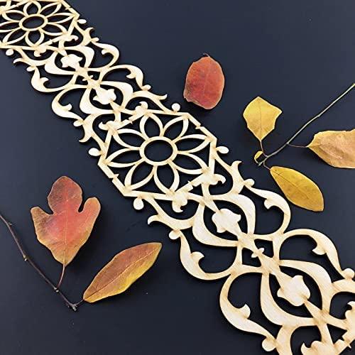 Haoser Corved Panel Geometric Wooden Panel, MDF Jali for Wall Decoration for Your Amazing Home (H-BP3-WDPNL-1_Beige_10x74CM) - Haoser