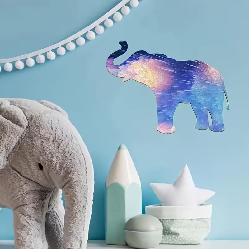 4 Pcs Wooden Elephant Shaped Cutouts for Crafts | Unfinished Wood