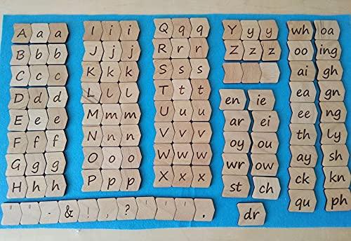 Haoser Wooden Material Alpha Letters with Box for Kids Educational Game, Word Games, Home Schooling - Haoser