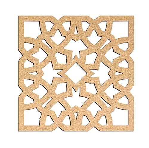 Haoser Birch Ply-3mm Wooden Panel for Room Divider/Partition, Wall Decor Pack of 1 Geometric Laser Cut Carved Panel  (Panle-9) - Haoser