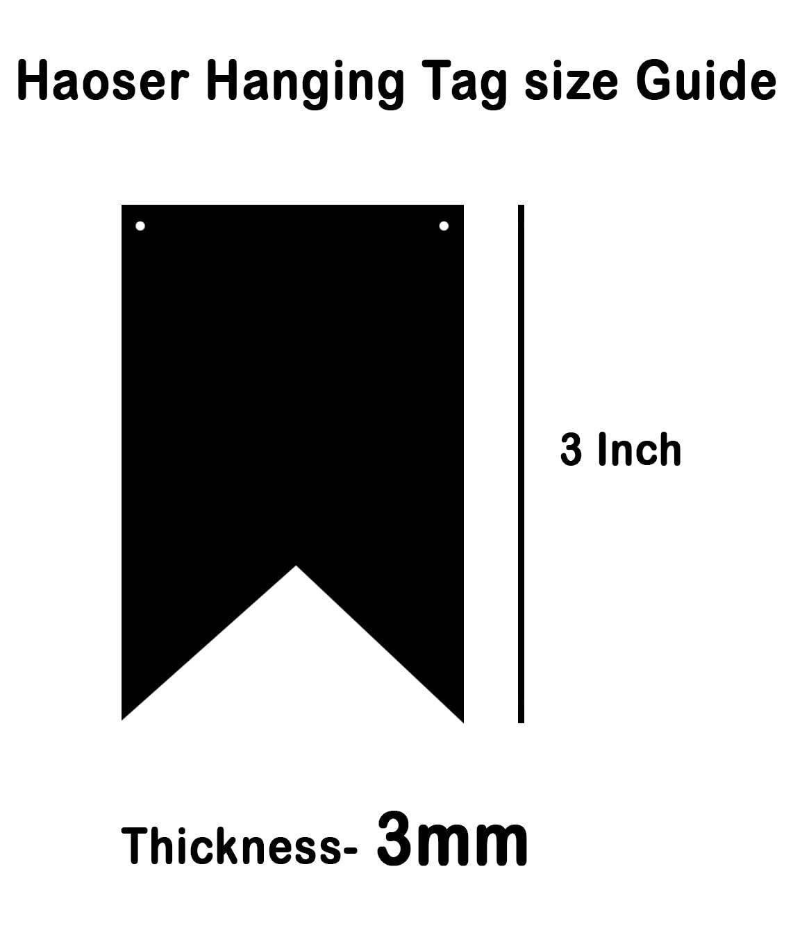 Haoser Wooden Alphabet Hanging tag for DIY Craft Projects, Birthaday Tag, Anniversary Tag - Haoser