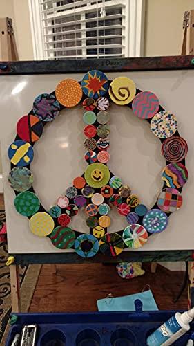 Haoser 10 Pcs Unfinished Wood Blank Peace Sign Shape Board, 4mm Thick Wooden Cutout for DIY Craft Projects (HSR-BP4-PEACE_Beige_8IN) - Haoser