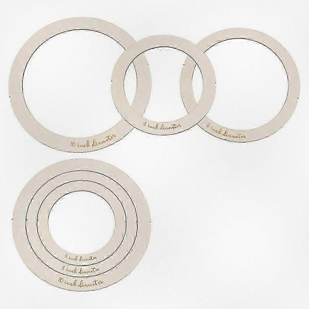 6 Pcs Wooden Macrame Ring Cutting Molds – DIY Craft Template for Wall Hanging & Knotting, 3 Sizes (20cm, 26.7cm, 33.3cm), 2 Pcs Each for Macrame Projects