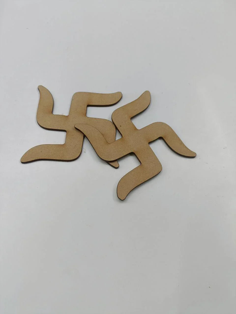 Haoser Pack 20 MDF swastik Cutout for Art and Craft, Diwali Decoration Item for Festivals,Wooden swastik Hangings Cutouts for Diwali Craft-3 Inch - Haoser