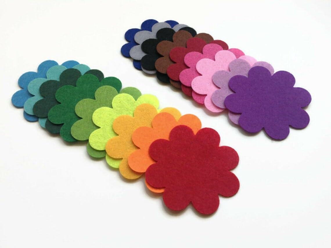 Haoser Felt Flower for Craft DIY Craft Felt flower-50 pc