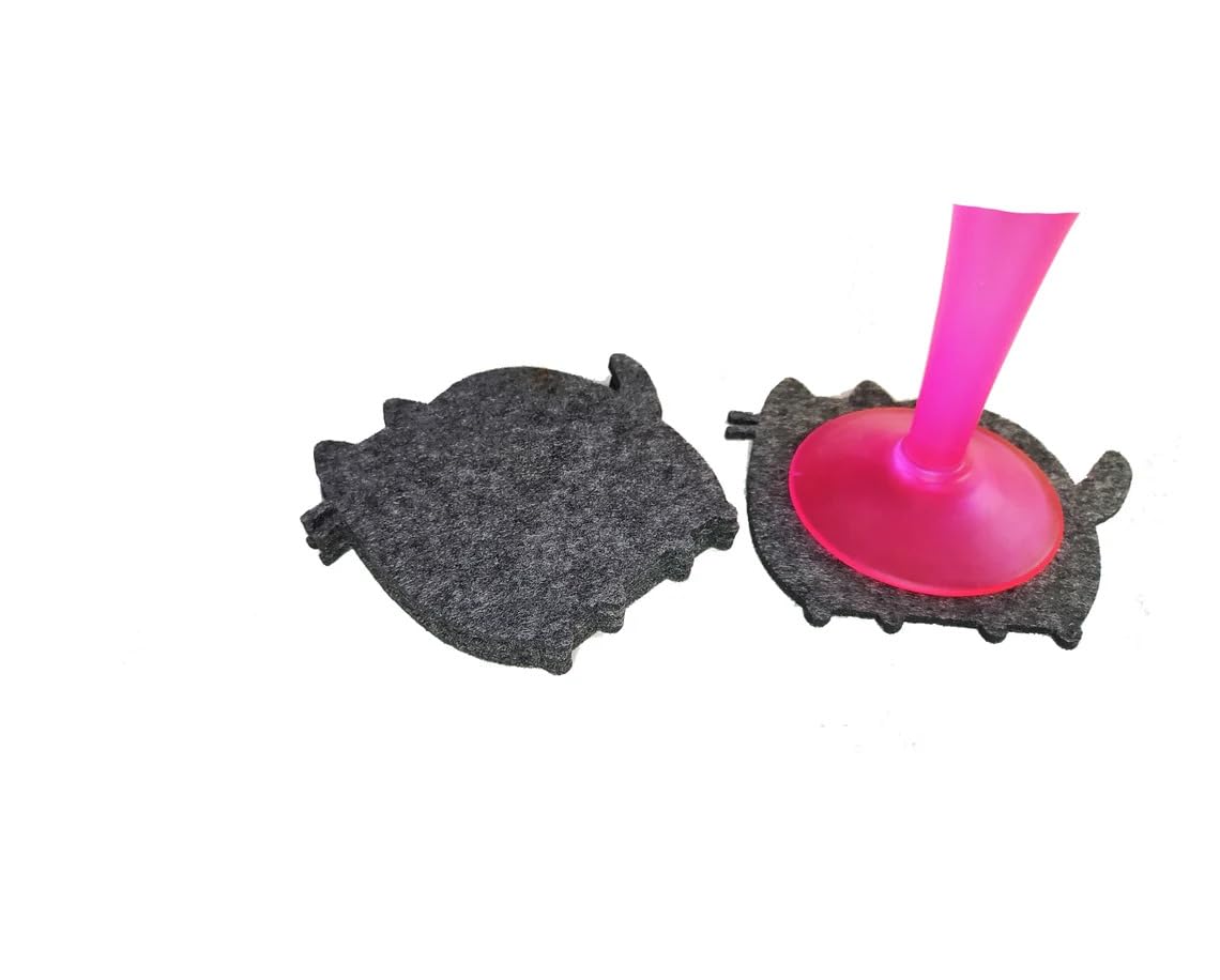 Wool Felt Cat Coasters – Set of 6 | 4 Inch Felt Cup Holders | Gift Box Coaster Set for Table Protection, Coffee Mugs, Tea Cups & Home Decor