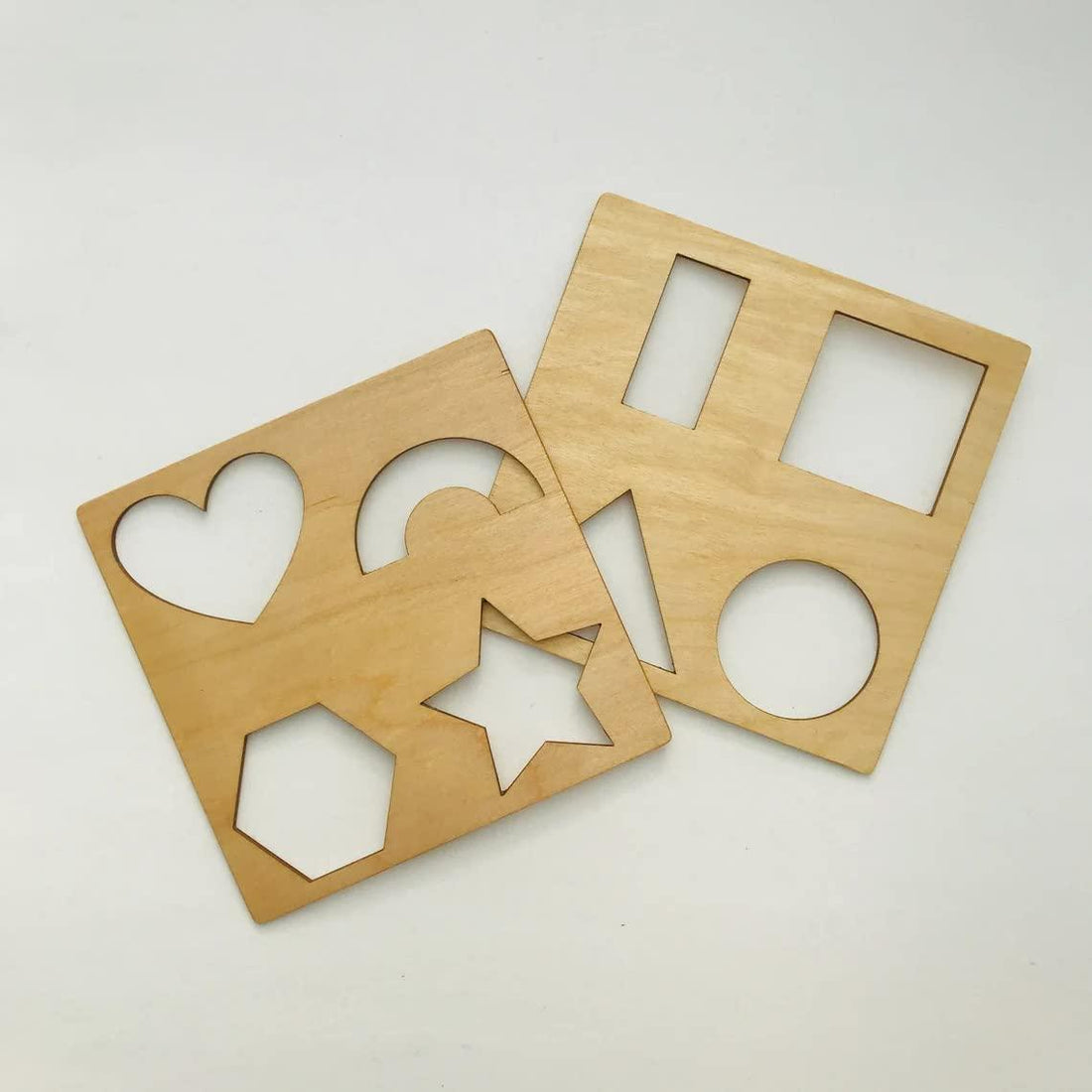 Haoser Wooden Montessori Stencils Set for Kids 3 Years or 2 or 4Years Old,Montessori Pre-Writing Material (Size 5X5 in) - Haoser