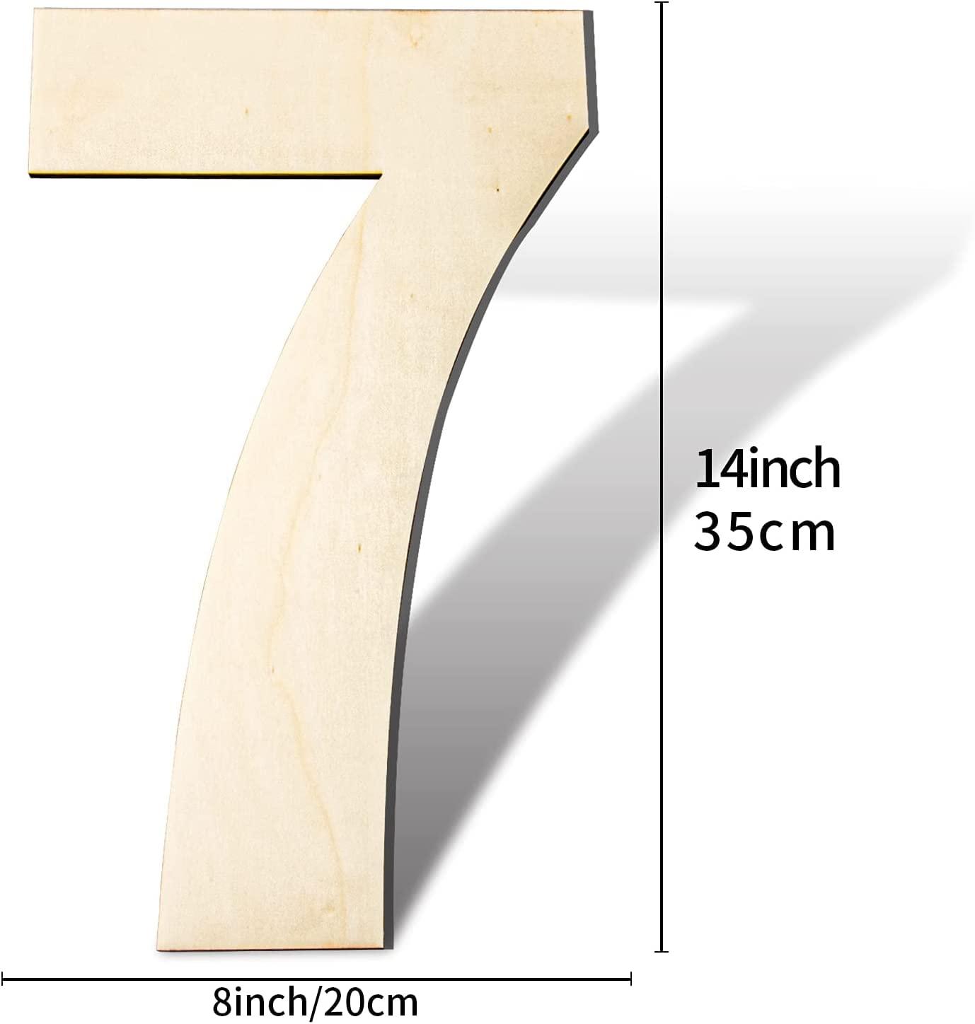 Haoser Blank Wooden Number Unfinished Wood Slices Sign Board for DIY Craft Projects Home Sign Wall Birthday Wedding Party Decoration,Wooden Numbers for Craft. - Haoser