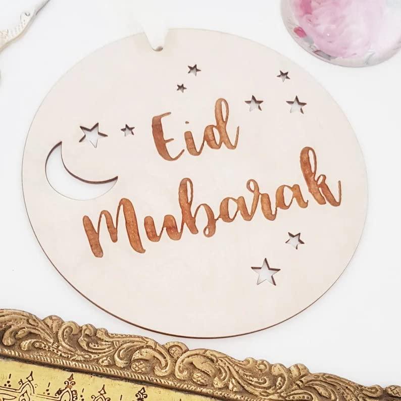 Haoser eid Mubarak Decorations-Eid Mubarak Door Sign -Ramadan Decorations for Home, Ramadan Door Decoration,eid Gift Items - Haoser