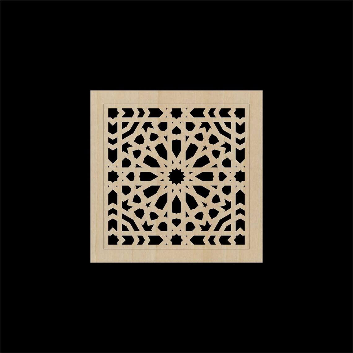 Haoser Pack of 1 Laser Cut Carved Panel for Room Partition/Divider Room, Wall Hanging (Square Panel-13) - Haoser