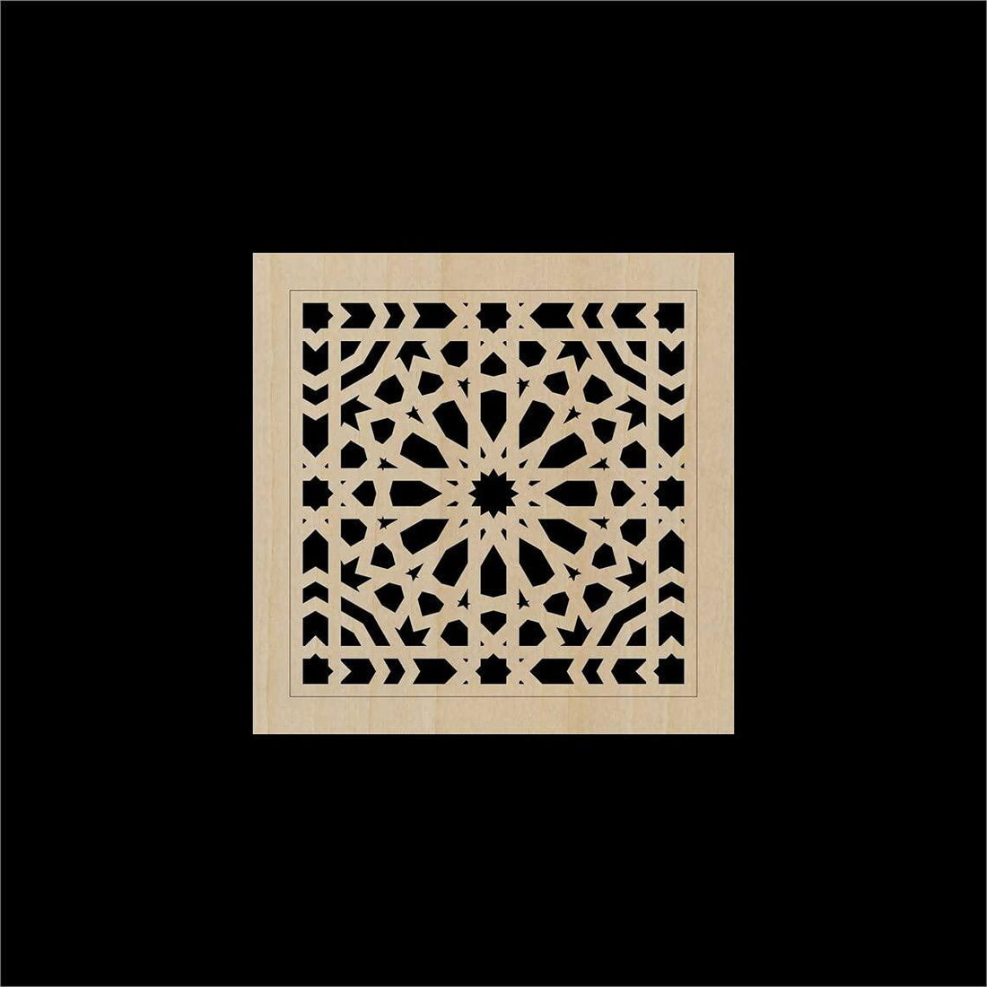 Haoser Pack of 1 Laser Cut Carved Panel for Room Partition/Divider Room, Wall Hanging (Square Panel-13) - Haoser