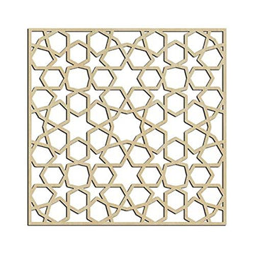 Haoser Birch Ply-3mm Wooden Panel for Room Divider/Partition, Wall Decor Pack of 1 Geometric Laser Cut Carved Panel  (Panle-5) - Haoser