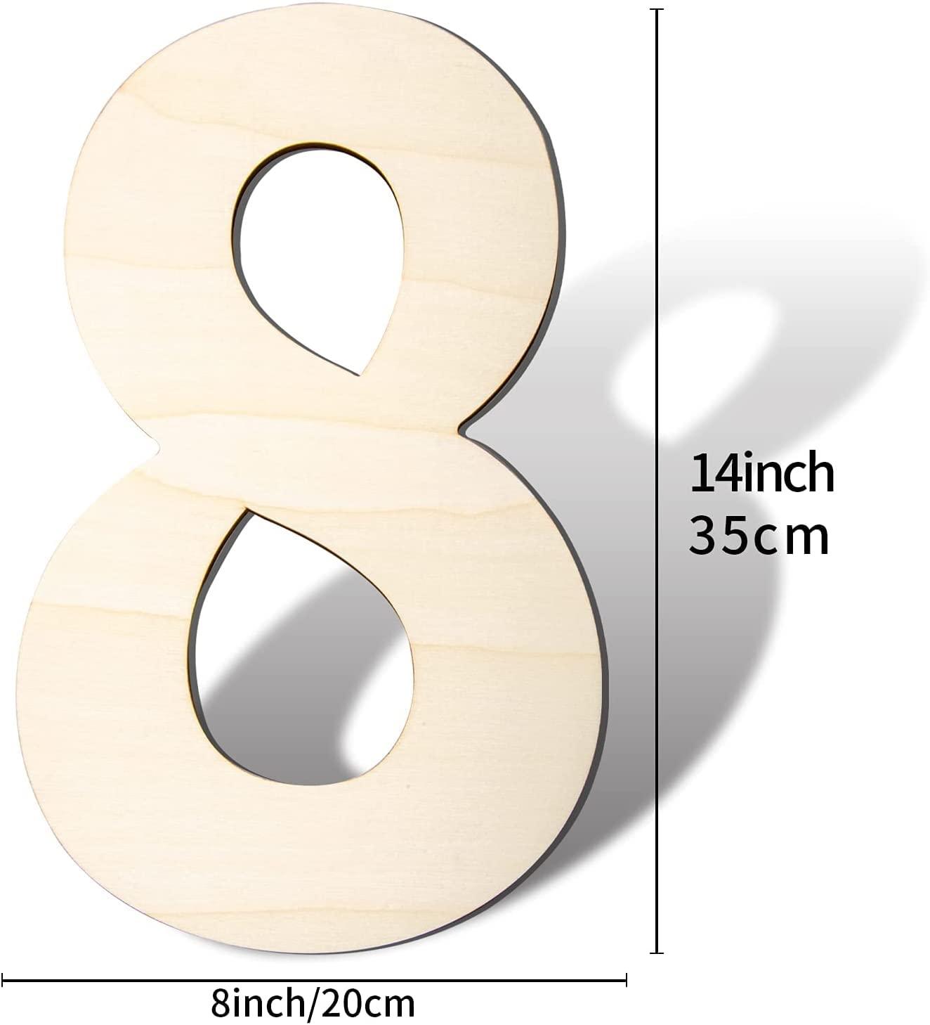 Haoser Blank Wooden Number Unfinished Wood Slices Sign Board for DIY Craft Projects Home Sign Wall Birthday Wedding Party Decoration,Wooden Numbers for Craft. - Haoser