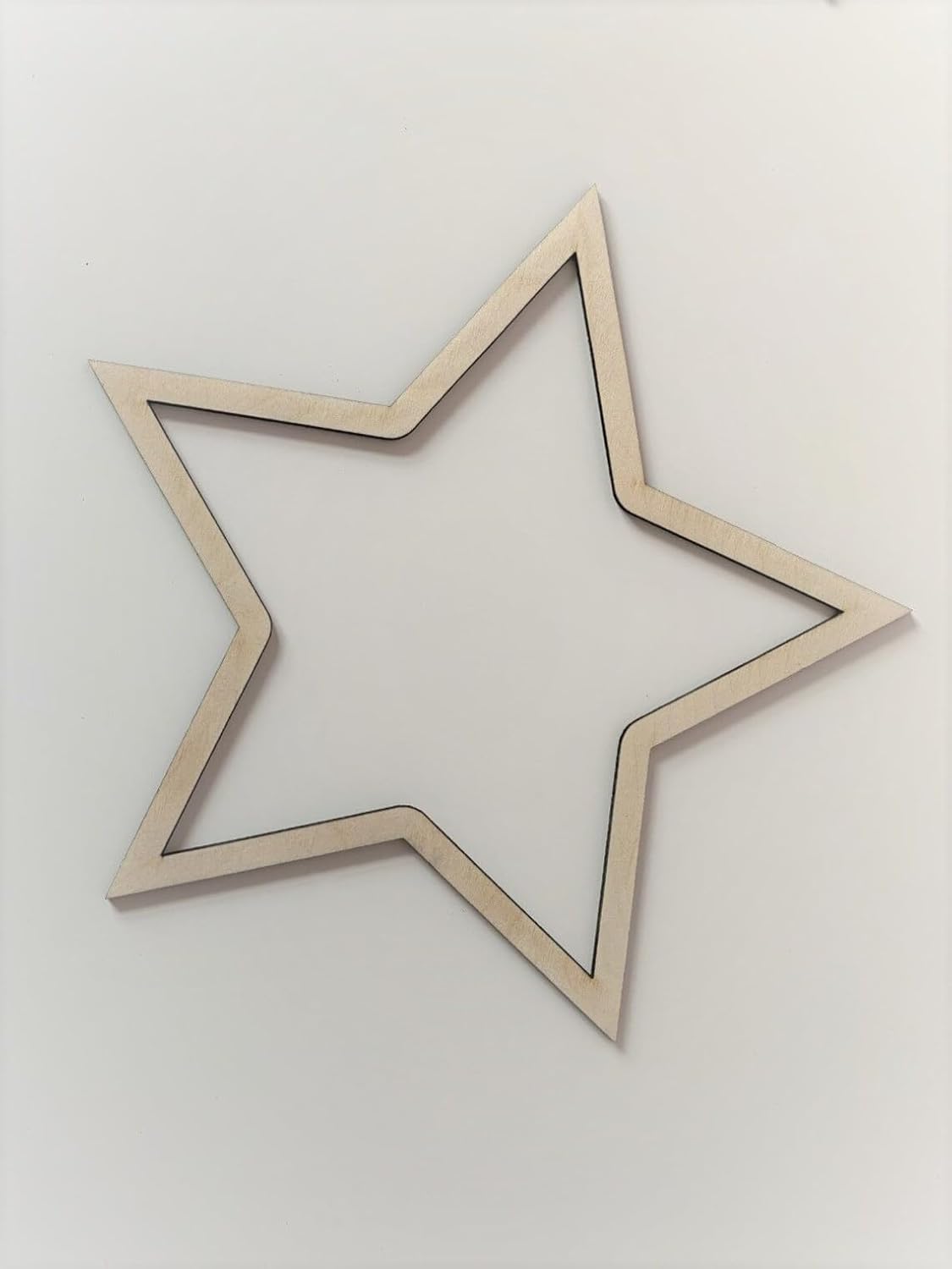 Pack of 4 Wooden MDF Star Outline | Macrame Mobile Base, Nursery Wall Hanging Shapes, DIY Craft Stars for Home Decoration | Sizes 25 CM