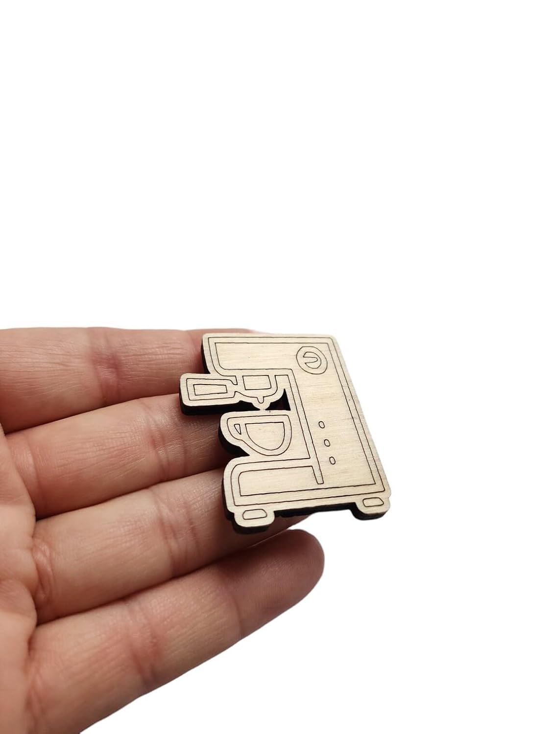 Wooden Coffee Fridge Magnets – Set of 10 Decorative Refrigerator for Kitchen