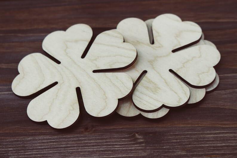 Haoser Set of 8 Blank Wooden MDF Coaster for Craft Painting, DIY MDF Boards, MDF Cutouts for Art and Craft (4x4 Inch) MDF Board DIY Coasters - MDF Plain Wooden Coasters - Haoser