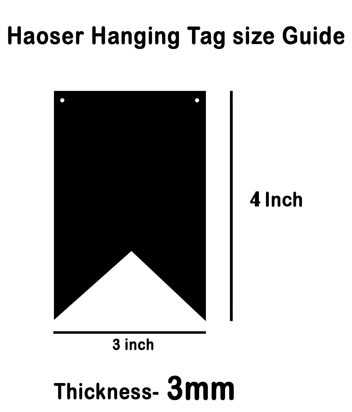 Haoser Wooden Alphabet Hanging tag for DIY Craft Projects, Birthaday Tag, Anniversary Tag - Haoser