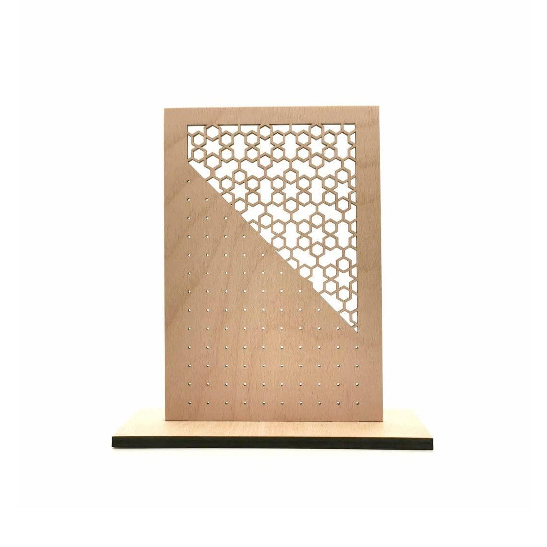 Haoser Wooden Earring Display Stand, Honeycomb Earring Organizer Earring Display Wood Hanging Jewelry Organizer for Stud Earrings (Earring Holder-10) - Haoser