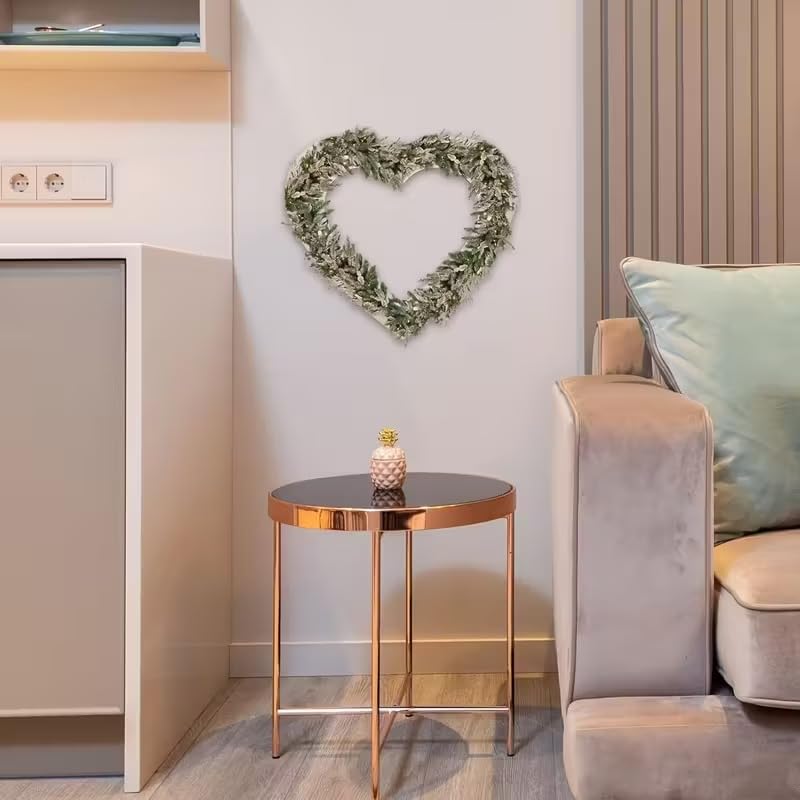 10 Pcs Pine MDF Heart-Shaped Wreath Frames with Hanging Hole