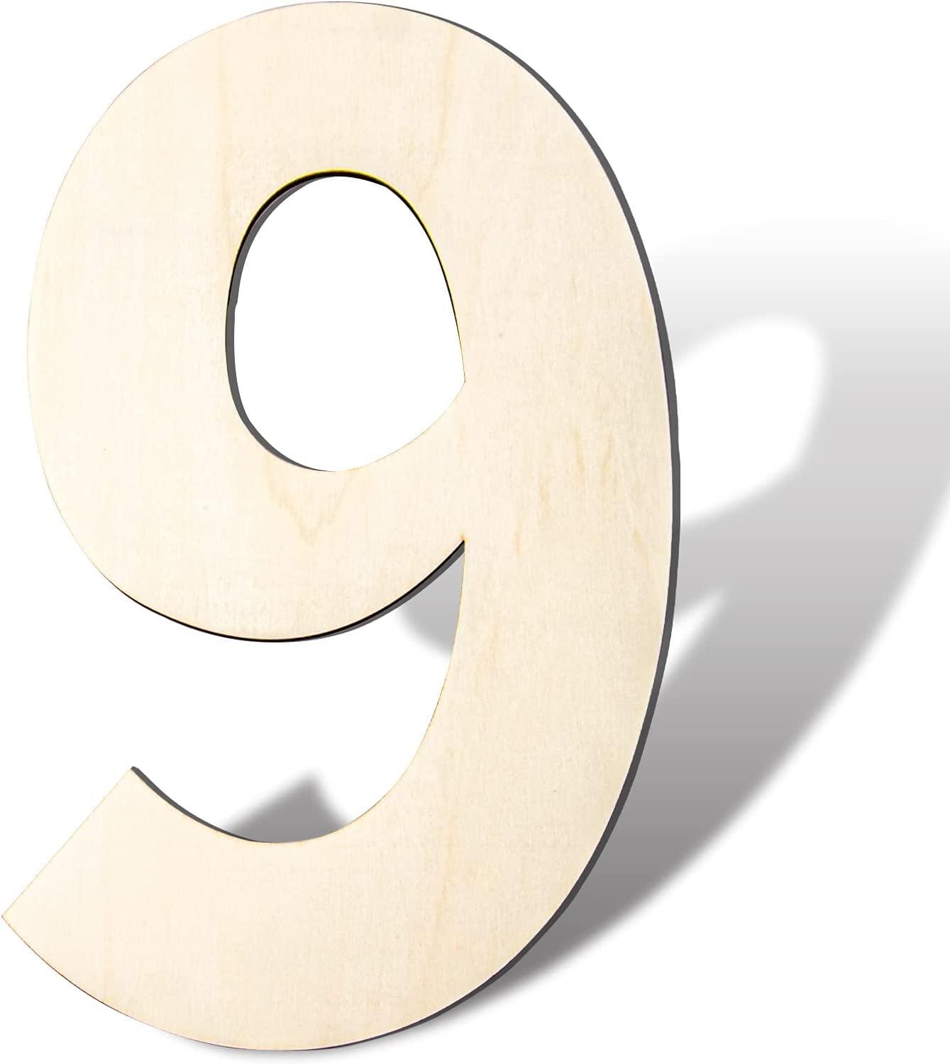 Haoser Blank Wooden Number Unfinished Wood Slices Sign Board for DIY Craft Projects Home Sign Wall Birthday Wedding Party Decoration,Wooden Numbers for Craft. - Haoser