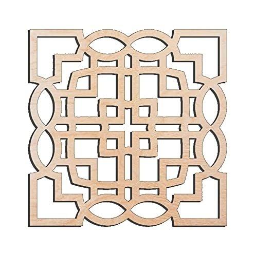 Haoser Birch Ply-3mm Wooden Panel for Room Divider/Partition, Wall Decor Pack of 1 Geometric Laser Cut Carved Panel  (Panle-6) - Haoser