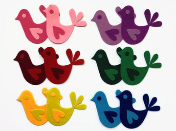 Haoser Beautiful Felt Bird Applique for Sewing & Craft Projects