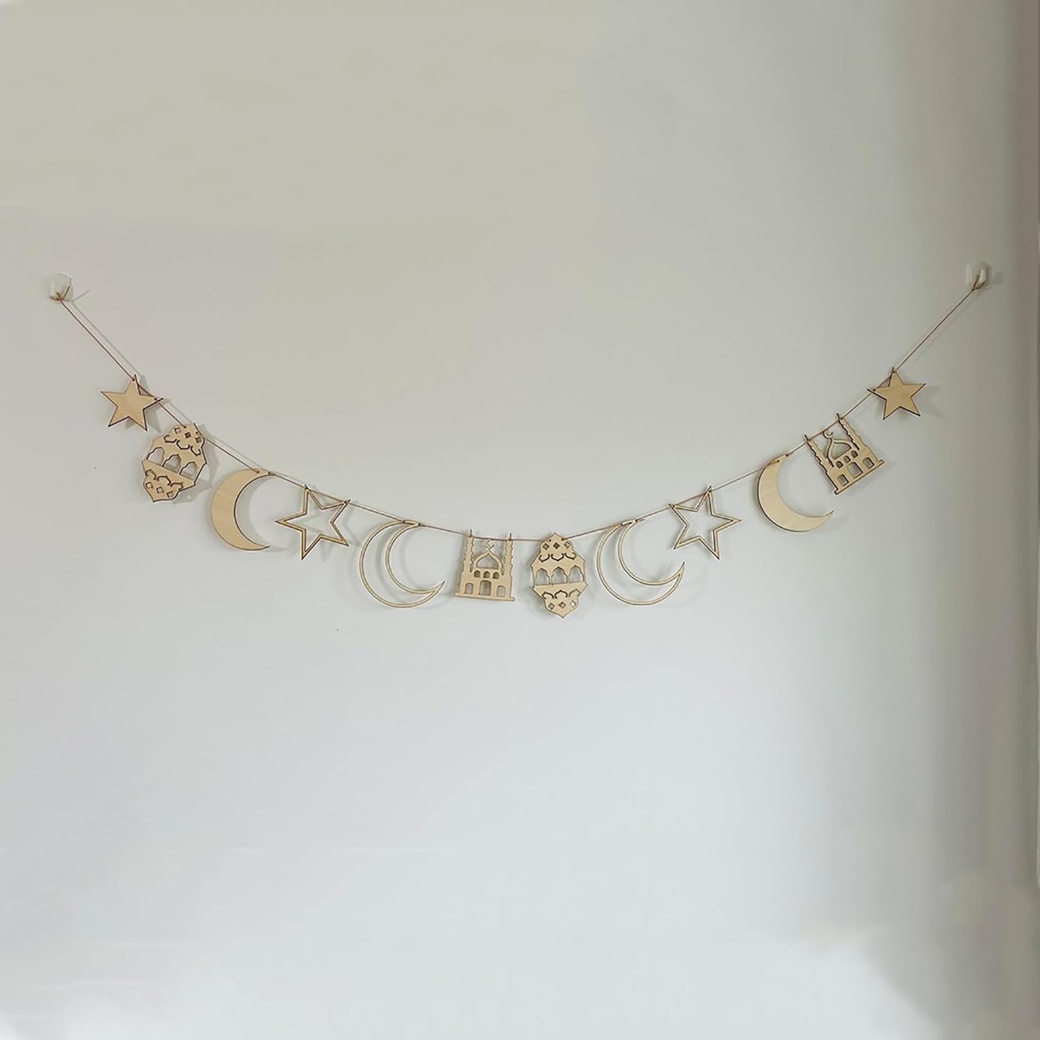 Haoser Wooden Unfinished ramdan Wall Decor Cutouts