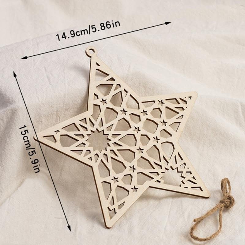 Ramadan Hanging Ornaments – Eid Mubarak Wooden Door & Wall Decor