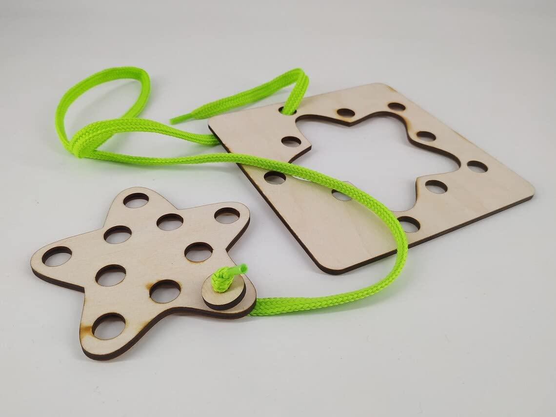 Haoser Sewing Toys,Lacing Activity for Kids, Educational and Learning Montessori Activity Baby and Kids, Fine Motor Skill Toys - Haoser