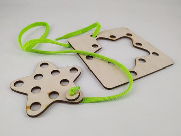 Haoser Sewing Toys,Lacing Activity for Kids, Educational and Learning Montessori Activity Baby and Kids, Fine Motor Skill Toys - Haoser