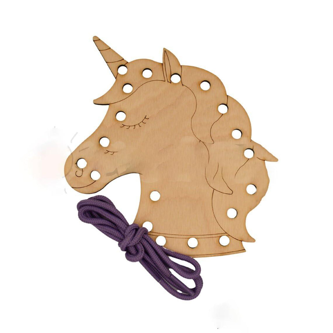 Haoser Pack of 1 Unicorn Rainbow-Wooden Lacing Toy- Laceable- Kids Wood Toy |Lacing Activity Toys for Kids |Learning Toys for Kids, Boys & Girls Return Gift for Birthday Parties Wood-5 Inch - Haoser