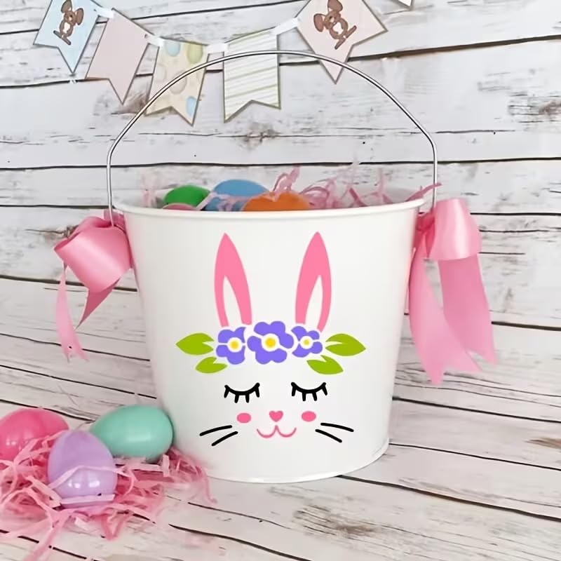 9 Pcs Reusable Easter Bunny & Egg Stencil Set | Plastic Templates with Happy Easter